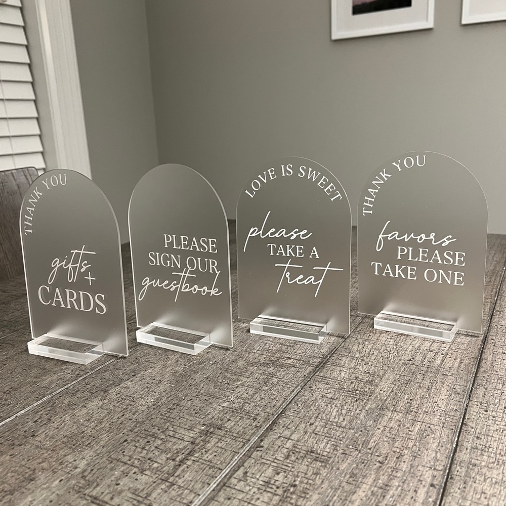 Guestbook Design. Wedding Signs, Frosted Acrylic. BUNDLE TO SAVE
